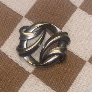 Coldwater Creek Vintage Knot Silver Brooch